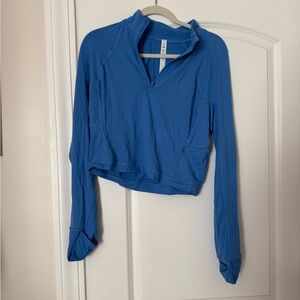 Lululemon Women's Long-Sleeve Quarter-Zip Top - Blue